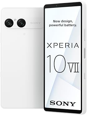Sony Xperia 10 VII - 6,1 19,5:9 OLED mit 120 Hz, Lange Akkulaufzeit - 5.000 mAh Akku, DREI Brennweiten, 3,5mm Audio, Android 15, IP65/68, Dual SIM hybrid, weiß