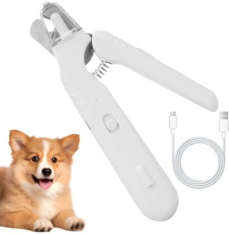 Cortador de garras genérico para perros | Cortador de garras recargable con luz LED | Amoladora profesional resistente para el cuidado de las garras y el corte de uñas de animales domésticos