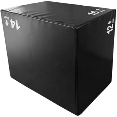 Milageto Attrezzo per Esercizi di Salto con Box pliometrico 3 in 1, Versatile e Resistente, Portatile, per Allenamento di condizionamento, Style a