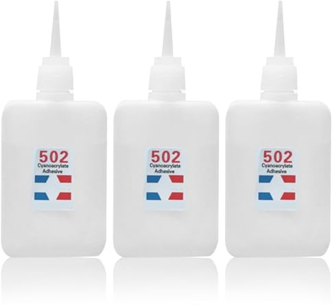 3 stycken 502 lim, snabbtorkande, starkt lim för konst och hantverk av plast, trä, metall, keramik, läder (50 g)
