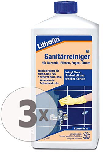 Lithofin KF Sanitärreiniger 3 l - Konzentrat - sehr ergiebig - säurehaltig - selbstwirkend - angenehm im Geruch