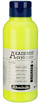 Schmincke - AKADEMIE Acryl color, Neon Gelb 250 ml, 23845027, feine Künstler-Acrylfarbe, brillant, hoch lichtecht und kadmiumfrei, für Acrylmalerei, Mixed Media