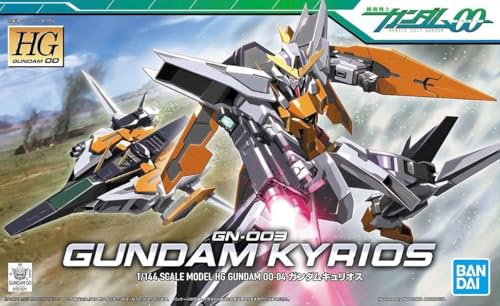 BANDAI SPIRITS Gundam - HG 1/144 00 GN-003 Gundam Kyrios - Model Kit, Blue and Silver