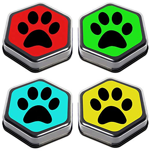 Talking Products, Recordable AAC Talking Sound Buttons for Dogs and Cats Training, 80 Seconds Recording, Pack of 4, with Removeable Clear Cover.