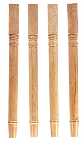 tonchean 28 inch Furniture Legs 4 Pack Turned Farmhouse Table Legs Set DIY Wood Legs Round Farmhous Legs Replacement Coffee Table Bench Dining Legs Varnish Coated