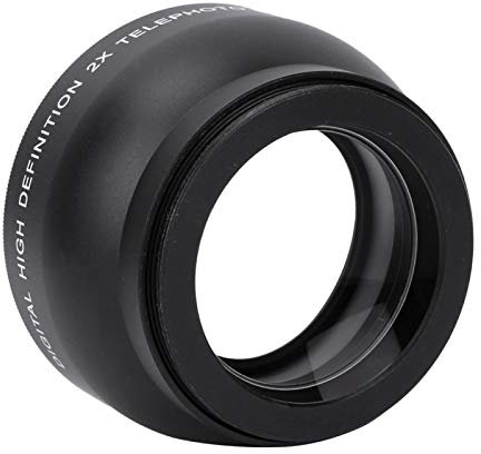 Lente 2X, Lente convertidora, teleconvertidor de 52 mm Lente telefoto de 52 mm Lente de cámara de Montaje de 52 mm para entusiastas de la cámara de Montaje de 52 mm