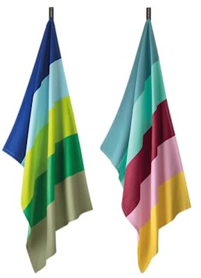 REMEMBER Geschirrtücher-Set Nr. 22 - 50 x 70 cm - 100% Baumwolle - Farbenfrohes Geschirrtücher-Set