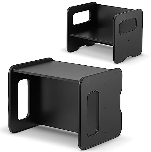 defiPad Panca per bambini | Panca per bambini può essere utilizzata come tavolo per bambini ruotando | Panchina in legno con 2 altezze | Funzione tavolo per bambini | Elemento per bambini