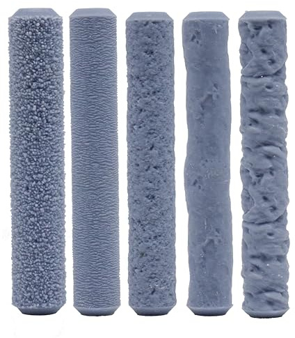 5 Rulli Di Texture e Modellazione Di Argilla Polimerica - Rullo Mano Texturizzato Per Modellismo - Strumento Di Ceramica Artigianato DIY Per Impastare