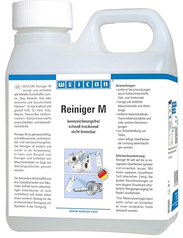 WEICON Rengörare M 1 L, biologiskt nedbrytbart rengöringsmedel och avfettningsmedel, för metall, plast, glas, trä och mycket mer.