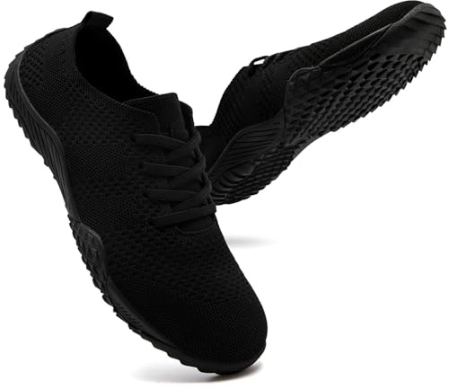 UNQWQZ Chaussures Pieds Nus Femme Sneakers Pieds Nus Douces Chaussures de Course Douces Chaussures de Sport Légères Baskets Respirantes Chaussures de Marche Semelle en Caoutchouc Antidérapante