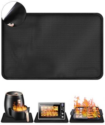 ZephyrCraft Hitzebeständige Silikonmatte 60x40 cm, Feuerfeste Unterlage für Kaffeemaschine, Rutschfeste Tischmatte, Bastelunterlage und Hitzeschutzmatte für Küche