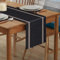 PVC Tischläufer für 4 to 6 Seater-Esszimmer,Leiter schwarz, 30x180 cm, Streifenmuster Tischläufer, Rechteckiger Moderner Tischläufer für Zuhause, Küche, Café, Restaurant, Party Dekoration
