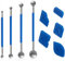 YUNYU Set di attrezzi per fughe da 9 pezzi, 4 raschietti a sfera in metallo e 5 estrattori in silicone, set professionale per fughe per bagno e cucina (kit di attrezzi per fughe 2 in 1)