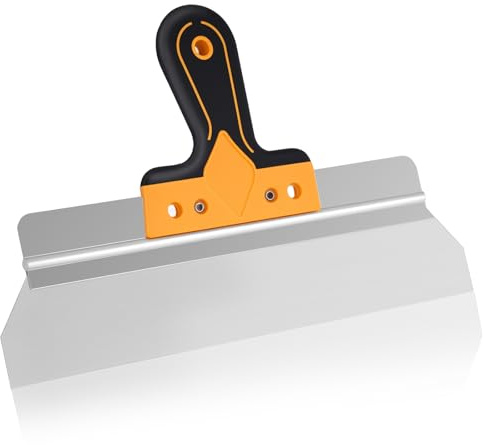 Skimming Spatula for Plasters 350MM Stainless Steel Drywall Smoothing Spatula Drywall Skimming Blade Professional Plastering Trowel for Large Working Area Wall Decoration Construction Tool