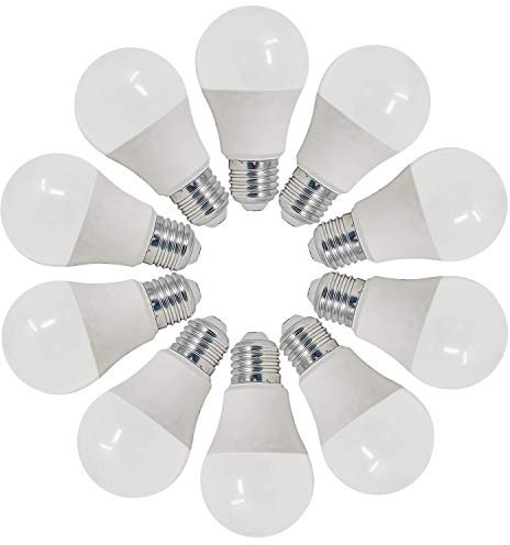 ZONE LED Pack de 10 bombillas LED E27, 10,5 W, 1055 lúmenes, E27, luz blanca cálida, 3000 K, equivalente a 75 W, A60, 200°, bombillas de bajo consumo
