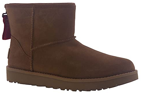 UGG Classic Mini Logo Zip, Stivale Donna, Chestnut, 36 EU