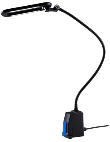 Hedi ML1209FLED ML1209FLED-Lámpara LED para Banco de Trabajo (9 W, Cable de conexión de 3 m, 3 Niveles de Brillo, Incluye Pinza de Mesa y imán de sujeción), Multicolor