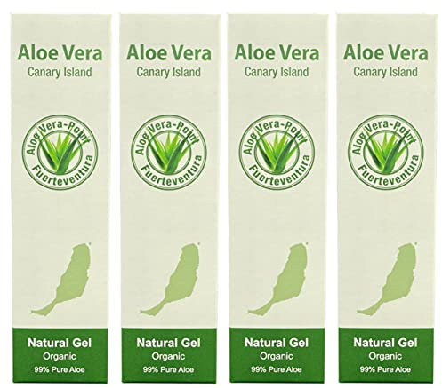 Aloe Vera Point Organic Aloe Vera Gel 99% 250ml kaltgepresst von Fuerteventura - 4 Einheiten