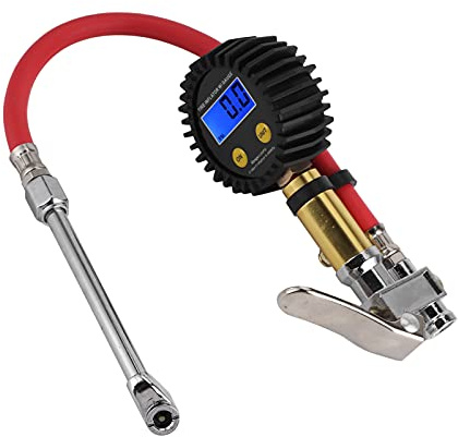 Digital Tire Inflator with Pressure Gauge for Cars and Motorcycles, 3-200PSI, Heavy Duty Design