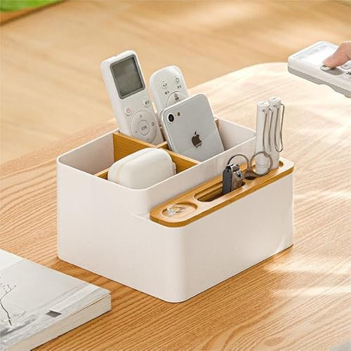 SuetNuy Bambus Schreibtisch Organizer, Stiftehalter Holz, Stiftehalter Kinder, Stifthalter Schreibtisch Büro Organizer Für Stifte, Schmuck, Kosmetik