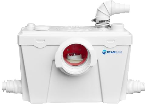 500W Macerator Pump for Macerating Toilet Sewerage Pump with 4 Water Inlets Domestic Waste Water Bathroom Toilet Sink Disposal