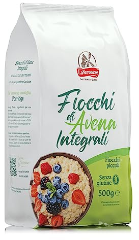 La Veronese | Fiocchi d'Avena Integrale, Fiocchi Piccoli, 500 g | Senza Glutine