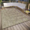 Hanse Home Pangli Outdoor Teppich Wetterfest – Wendeteppich Skandinavischer Boho Style Wasserfest Einfarbig Geometrisch 3D-Effekt für Garten, Balkon, Terrasse, Wohnzimmer – Linen, 120x170cm