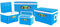 ROYALFORD Ice Cooler Box Set of 5L, 14L, 32L & 62L Boxes Camping Picnic, Insulated Food Container-Ice Box Lock Lid with Carry Handle, Leakproof Design Travel Insulated Hot Box/Cold Freezer Box, Blue