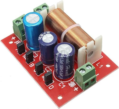 Auporey 400W Adjustable Treble/Bass Frequency Divider Distributor 2-Way Speaker Audio Crossover Filters