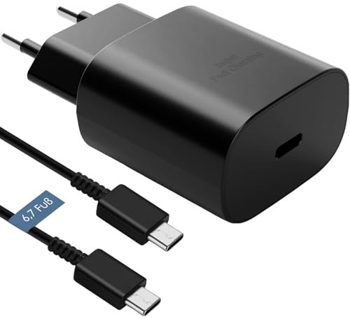 For Samsung Fast Charger,25W USBC Plug with 6ft USB C Cable, Wall Samsung Super Fast Chargers,Compatible with Galaxy S24/S24Ultra/S24+/S23 Ultra,S22,S21/S20 FE,S20,S10,Note 20,A12,A13,A14,A33,A53,A54
