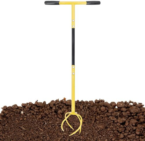 Outil de jardinage pour cultivateur manuel, outil de griffe de jardin - Houe à poignée en T, outil de jardinage, cultivateur de jardin,Cultivateur rotatif, outil de jardin, motoculteur manuel ergonomi
