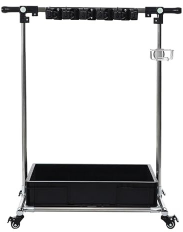 LIPJIA Support de Balai Support de Balai à Franges, Organisateur de Produits de Nettoyage, Seau à Franges, Organisateur d'outils de Jardin, Chariot de Nettoyage sur Roues, Placard à balais