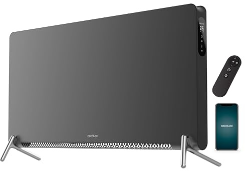 Cecotec Elektrisk värmare - ReadyWarm 7200 Design Connected konvektor. 1800 W, 3 nivåer, app, LED, fjärrkontroll, timer, flexibel installation, säkerhet, modern design, låg förbrukning