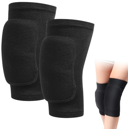 Dance Knee Pads for Women: Soft Breathable Volleyball Knee Pads - Thick Sponge Shock Absorbing Knee Protector for Dance, Volleyball, Yoga, Football, Tennis, Wrestling, Running, Jogging & Cycling
