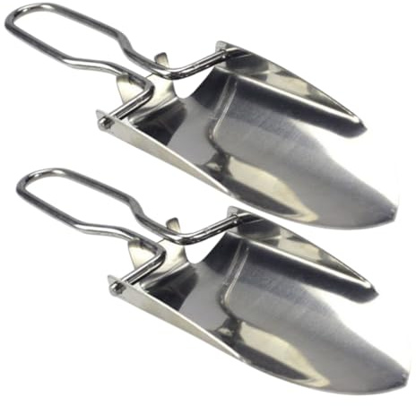 Healifty 2pezzi Pala da Giardino Pieghevole in Acciaio per Esterni Attrezzo Manuale per Giardinaggio Piccola Pala Multifunzione per Campeggio Escursionismo e Viaggi