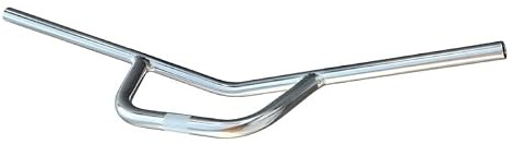 BMX Riserstyre 22,2 mm – 120 mm High Rise cykelstyre av höghållfast aluminium – 680 mm/720 mm svart och silver – Perfekt för e-cyklar, kryssare och retrocyklar (polerat silver, 680 mm)