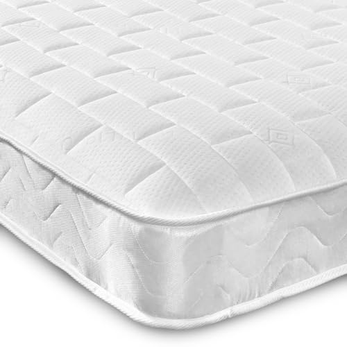 eXtreme comfort ltd Tile Hybrid Double Mattress 135 x 190cm. 18cm Deep. Memory Foam Layer & Open Coil Springs. Soft Comfort Firmness. UK Made, Rolled & Boxed