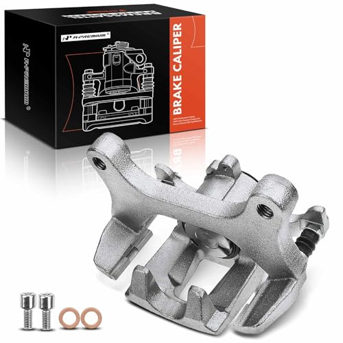 A-Premium Disc Brake Caliper Assembly with Bracket Compatible with Select Ford Models - For F-150 2018 2019 2020, 2.7L 3.0L 3.3L 3.5L - Rear Left Driver Side