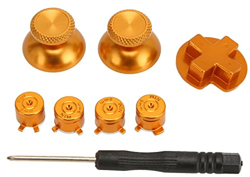 DIY Gamepad metallknappar gjorda av aluminium, speciella metall ABXY-knappar, D Pad-knappar, svamphuvud för Switch Pro Grip