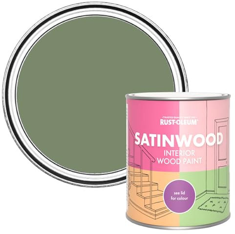 Rust-Oleum Green Satinwood Interior Wood Paint - All Green 750ml