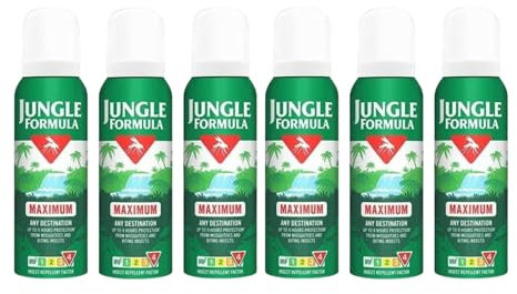 Jungle Formula Maximum Spray Powerful Insect Repellent Long Lasting Protection Deet Based Formula Suitable for Various Environment Dermatologically Tested (Pack of 6)