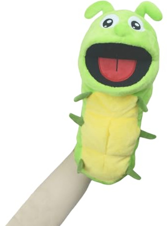 Lilizzhoumax Caterpillar Hand Puppet Plush Toy, Stuffed Insect Animal Plush, Cute Role-Playing, Child Interactive Early Education Toys, Home Decoration, Gift for Kids