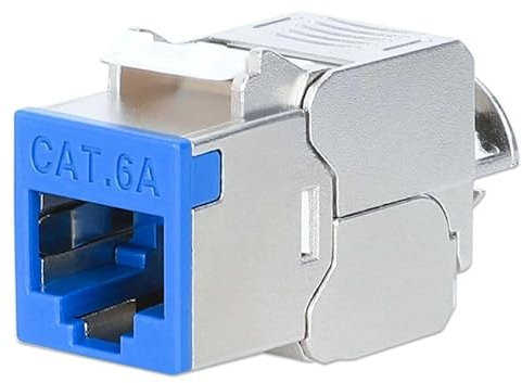 Intellinet Cat6a 10G STP Keystone-Modul blau