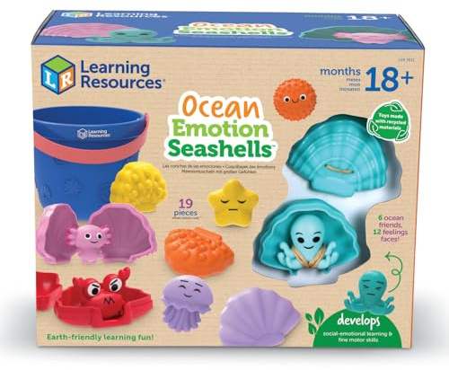 Learning Resources Ocean Emotions Seashells, Ocean Animals Figures, Seaside Game, Sand Toys, Sensory Toys, Sensory Bin, Toddler Outdoor, Preschool Classroom Must Haves, Montessori