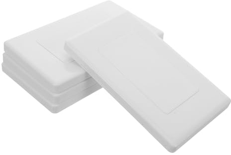 HOMSFOU Placas De Eléctrica Pequeñas 4 Piezas Para Enchufes Plástico Resistente Instalación Sencilla Protección De Cajas Eléctricas Adecuado Para Residencias y Oficinas