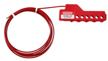 AMSLSIU 4 Pezzi Kit di Etichettatura di Bloccaggio Strumento Bloccaggio Etichettatura Isolante Attrezzatura del Cavo Aziendale Professionale per Industriale