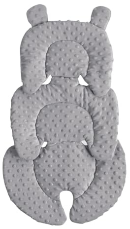 Baby Pushchair Liner, Universal Pram Insert Pad, Baby Stroller Cushion Seat (Grey, 66-38cm)