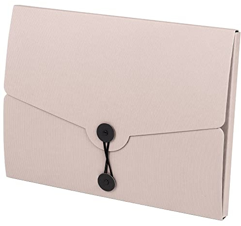 Stone Rössler SOHO Dokumentenmappe A4 | Schnellhefter Pappe | Papphefter | Mappe | Ordnungsmappe mit Kordelverschluss | für DIN A4 | 1 Stück | Farbe: Rosa | Powder