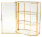 MagiDeal Golden Vintage Glass Jewelry Box Display Case Organizer for Trinkets, Necklace, Ring, Diamond, Flower 6.7x4x8.3